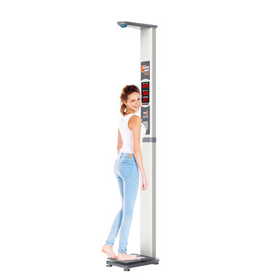 Medical Center White Ultrasonic Height and Weight Scale with Multi-Language Display