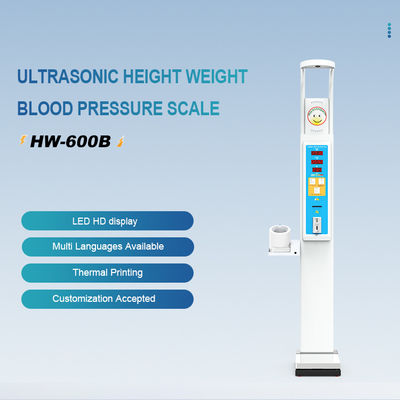 44kg G.W. BMI Coin Ultrasonic Body Height Weight Fat Scale with Blood Pressure Machine