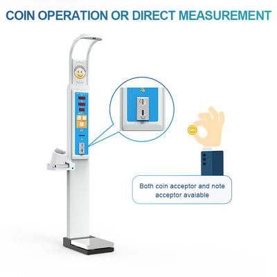 44kg G.W. BMI Coin Ultrasonic Body Height Weight Fat Scale with Blood Pressure Machine