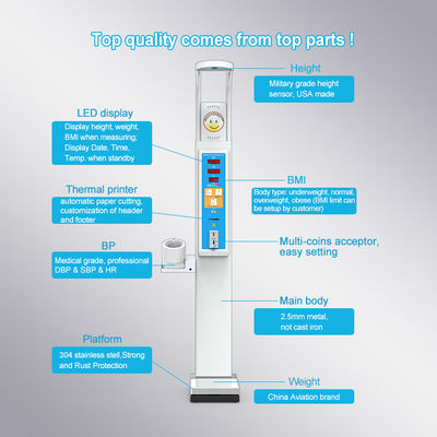 Convenient and Accurate Coin-Operated Hospital Weighing Scale with Height Measurement