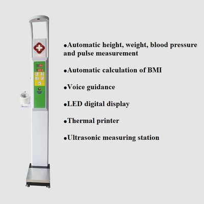 33*55*235cm LED Display Body Height Weight BMI Blood Pressure Machine