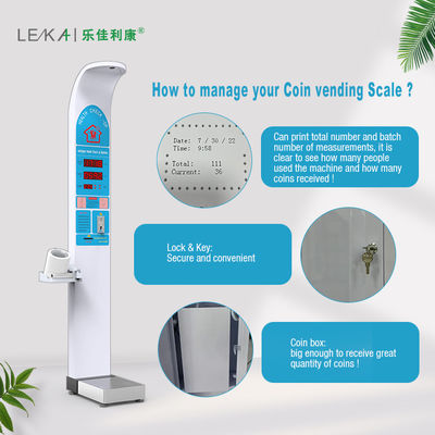 LED Display Folding Weighing Machine for Ultrasonic Coin-Operated Height Weight Scale