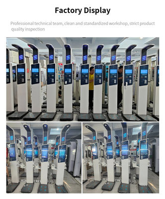 Health Checkup Kiosk with Automatic Body Fat Scale and Height Measurement Range of 0-210cm