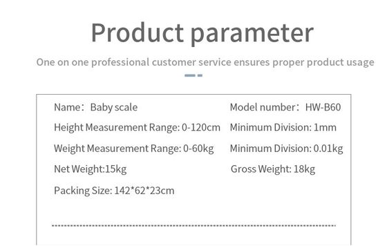 120cm Baby Weighing Scales G.W. of 18kg Advanced Baby Height and Weight Scale