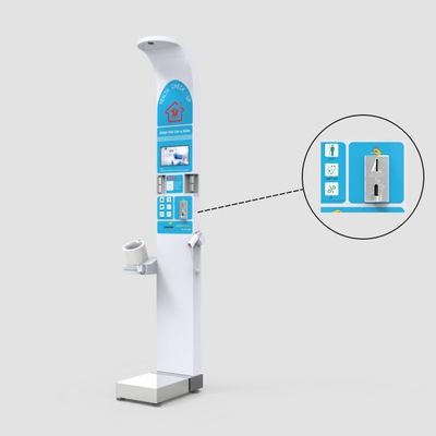 Body Composition Analyzer Touch Screen Ultrasonic Height and Weight Scale 500kg Capacity