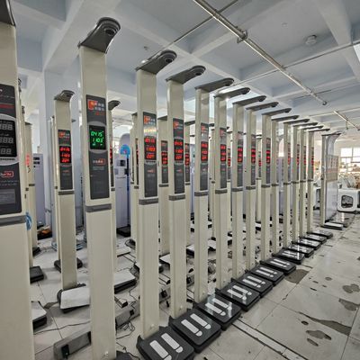 Hospital Ultrasonic Medical Height And Weight Scale 500Kg BMI Standing Scale with ODM