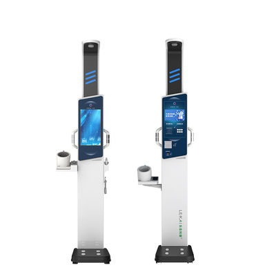 19&quot; LCD Touch Screen Ultrasonic Health Check Up Station for BMI Body Fat Measurement