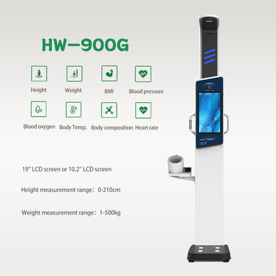 19&quot; LCD Touch Screen Body Analyzer for Comprehensive Adult Weight and Height Analysis