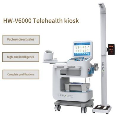 Full Touch LCD Screen Body Check Up Kiosk for Clinics Intelligent Self-service Solution