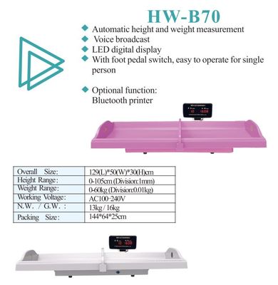 Medical Digital Baby Scale with Ultrasonic Import Detector and 1mm Minimum Division