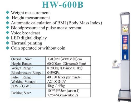 Efficiently Track Your Body Progress with 300kg Digital Height Weight Measuring Scale