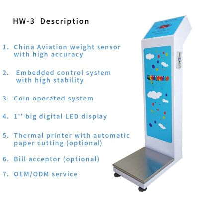 Gym Digital Body Weight Measuring Scale with Coin Operated Function N.W/ G.W 27KG/ 30KG