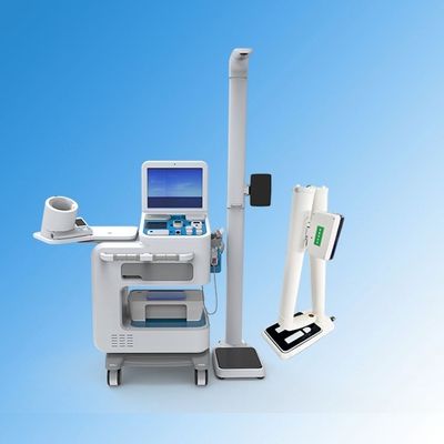 White Self Service Body Checking Kiosk Telehealth Equipment for OEM Acceptance