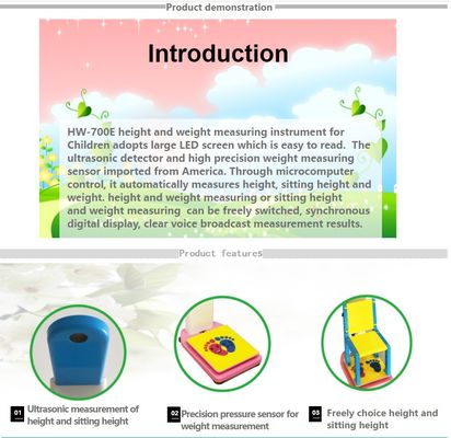 LED Display Pediatric Scale for Accurate Height and Weight Measurement of Children