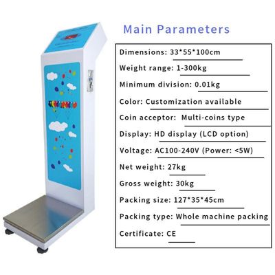 Coin-Operated Luggage Weighing Machines Electronic Weighing Scale with 0.1kg Accuracy
