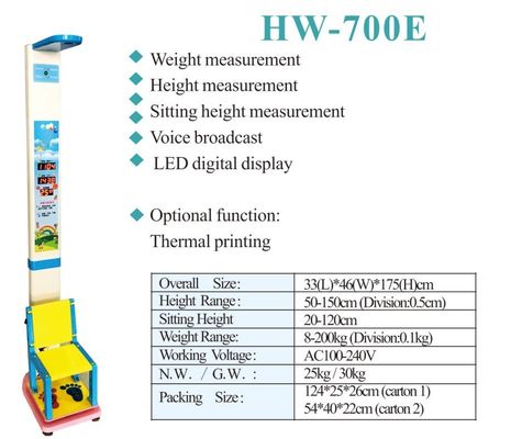 Working Voltage AC100-240V Electronic Weighing Scale for Pediatric Health Assessment