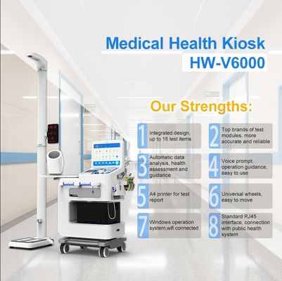Telemedicine Equipment HW-V6000 All-in-one Medical Health Check Kiosk with LCD Display