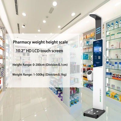 Body Fat Measurement Coin Electronic Height and Weight Scale with 64kg Volume Weight