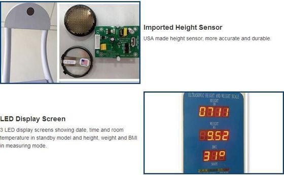 200Kg Coin Operated Electronic Human Weight Height Measuring Machine with Steel Body