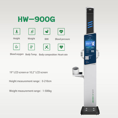 10.2&quot; LCD Touch Screen Body Fat Health Analyzer for Fitness Center Steel Construction