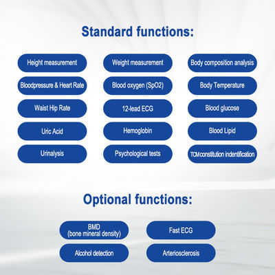 180 L *60 W *235 H cm Customized Color Health Check Up Kiosk for Medical Screening