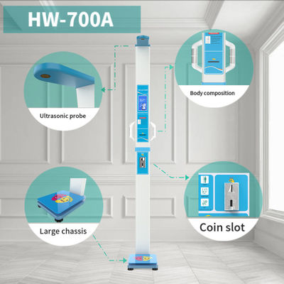 Ultrasonic Body Composition Analyzer Scale for Height Range 60-200cm Division 0.1cm