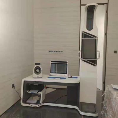 Telehealth All-in-One Body Check Station with Ultrasonic Height and Weight Scale
