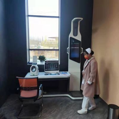 Telehealth All-in-One Body Check Station with Ultrasonic Height and Weight Scale