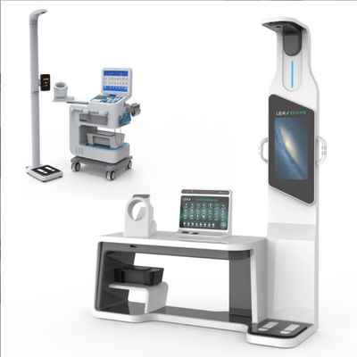 Telehealth All-in-One Body Check Station with Ultrasonic Height and Weight Scale