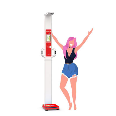 AC100-220V Coin Operated Folding Height Weight BMI Scale Machine with Body Fat Analyzer