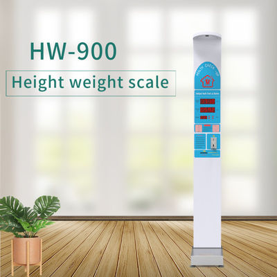 Coin Operated Ultrasonic Body Height and Weight Meter 100-240V Power Supply 33*55*235cm