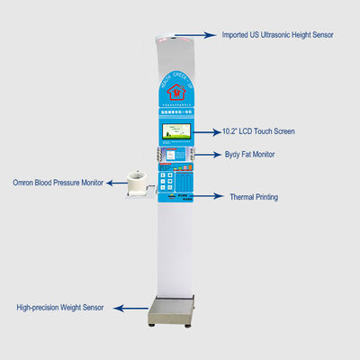 Coin Operated BMI Scale HW-900A Ultrasonic Height and Weight Machine for Health Centers