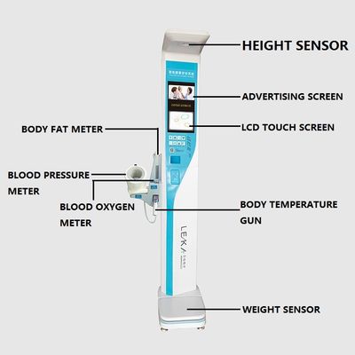 Functional HW-VE Ultrasonic Body Height Weight Fat Scale Machine for Health Check-Up