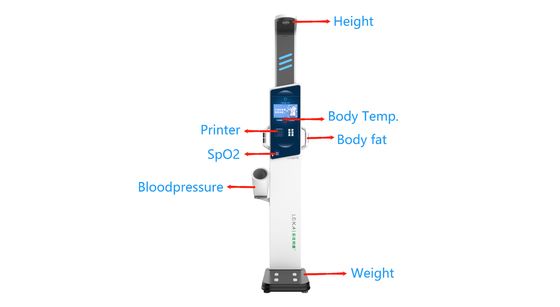 2024 Year Design Ultrasonic Body Composition Analyzer Machines with 500kg Capacity