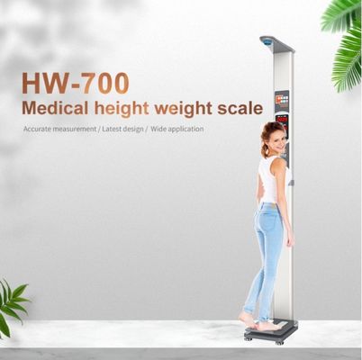 AC100-240V Power Supply Coin Operated Height Weight Machine for Hospitals Gyms Clinics
