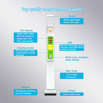 Voice Broadcast Automatic Measurement Collapsible Height and Weight Scale with Speed