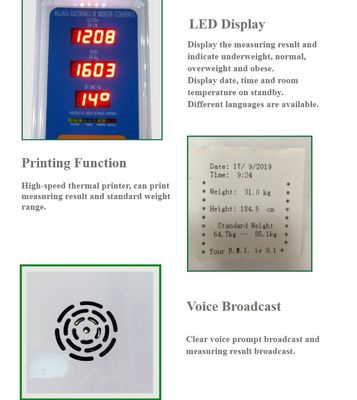 Advanced Digital BMI Scale for Accurate Body Weight Measurement Height Range 60-200cm