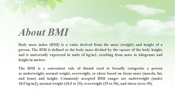 Advanced Digital BMI Scale for Accurate Body Weight Measurement Height Range 60-200cm