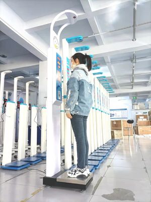 Platform Size 33*55cm LEKA Coin Operated Height Weight BMI Measuring Scales for Pharmacy