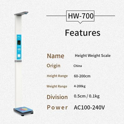 LED/LCD Display Digital Height Weight BMI Scale Machine for Body Composition Analysis